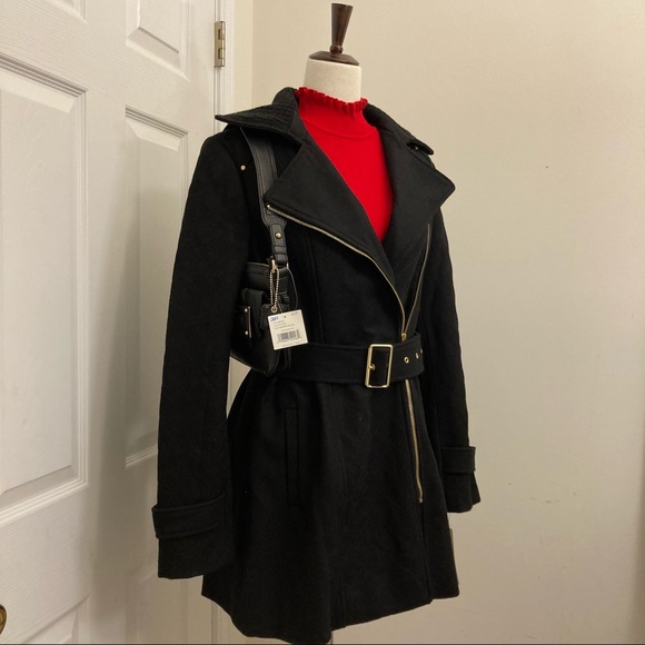 Kenneth Cole New York Wool Black Coat - Picture 11 of 11